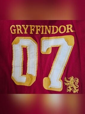 Harry Potter Gryffindor Quidditch jersey X-LARGE t-shirt
